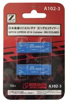 Rokuhan Z Gauge Nippon Express U51A Контейнер Eco 2 шт A102-3 (Большой лайнер)
