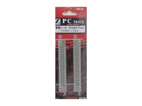 Rokuhan Z Gauge R038 PC Track Прямая направляющая 112,8 мм (2 куска)