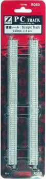 Rokuhan Z Gauge R050 PC Track Прямой рельс 220 мм (4 шт)