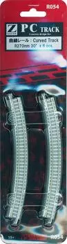 Rokuhan Z gauge R054 PC трек изогнутые рельсовые детали R270-30°6