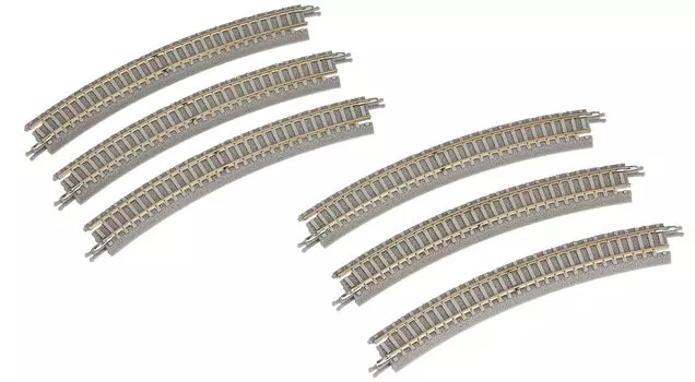 Rokuhan Z gauge R067 PC рельсовый путь с наклоном R220-30° (6 шт.)