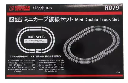 Rokuhan Z gauge R079 mini curve double track set