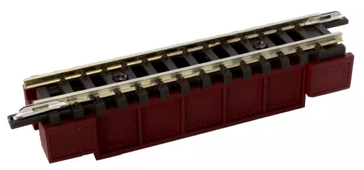 Rokuhan Z gauge R085 deck girder bridge short maroon color