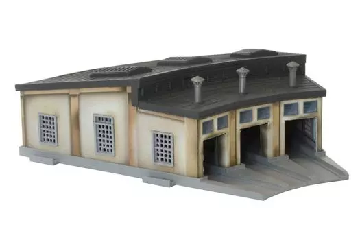Rokuhan Z gauge S038 engine shed fan-shaped
