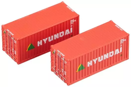Rokuhan Z-образный габаритный морской контейнер HYUNDAI 20 футов A108-3 (2 куска)
