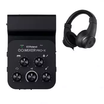 Roland Портативный микшер для мобильных устройств Комплект оборудования для распространения звука через смартфон GOMIXER PRO-X [Наушники BH-181]