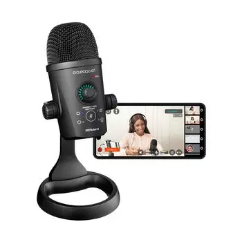 Roland Roland Совместим с iPhone 15 и ПК на базе Android и Mac. Конденсаторный USB-микрофон с переключаемой направленностью для контента и удаленной работы. В комплекте