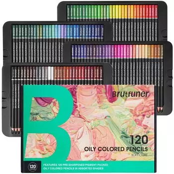 Roleness Colored 120 цветных раскрасок для детей и цветных карандашей Soft Good Beginner и Professional Art Supplies Set Карандаши, Цвета,