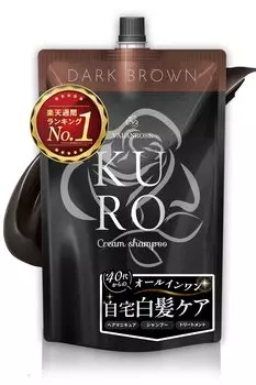 роли в VALANROSE KURO Крем-шампунь 400 г Темно-коричневый седой шампунь для лечения волос унисекс [7 1] Женщины/Мужчины