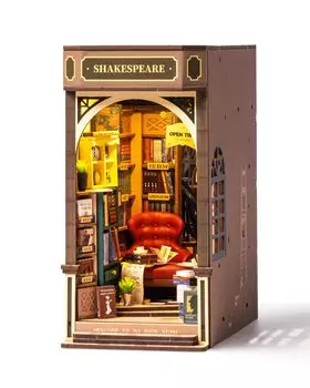 Rolife 3D Puzzle Book Nook Kit 194 шт. Для начинающих Набор для самостоятельной сборки Иллюстрированные инструкции В комплекте Деревянный пазл Деревянный пазл Миниатюрный набор Подставка для книг
