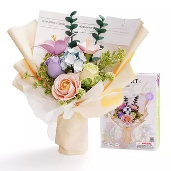Rolife 3D Puzzle Bouquet 3D Puzzle Toy с праздничной открыткой и упаковкой Интерьер Входная атмосфера Craft DIY Craft Killing Educational For Junior