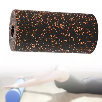 Ролик, 12 дюймов, длинный круглый, твердый, спортивный массажный инструмент для йоги и мышечного массажа, оранжевый