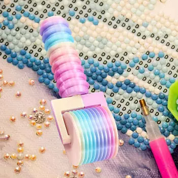 Ролик для алмазной вышивки 5D Инструмент Удобный захват Легкий в использовании Гладкий клей Colorful