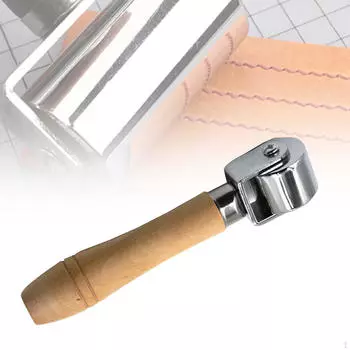 Ролик для биговки кожаных краев, инструмент для ламинирования клея, биговщик, разглаживатель, деревянная ручка 2.5cm