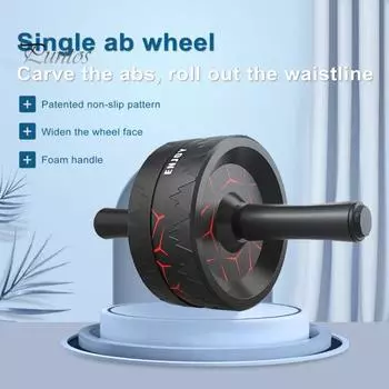 Ролик для брюшного пресса с подставкой для коленей Широкие двойные колеса Противоскользящие Мужчины Женщины Домашний тренажерный зал Основные тренировки Колесо для тренировки брюшного пресса Оборудование для фитнеса B