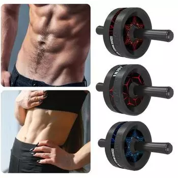 Ролик для брюшного пресса с подставкой для коленей Широкие двойные колеса Противоскользящие Мужчины Женщины Домашний тренажерный зал Основные тренировки Колесо для тренировки брюшного пресса Оборудование для фитнеса
