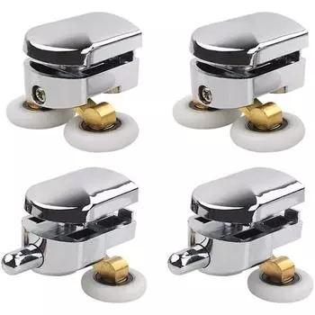 Ролик для душевой двери, 4 двойных ролика для душевой двери, раздвижные ролики, сменное колесо для двери для душевой кабины (25мм) 4pcs