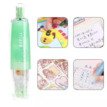 Ролик для клейкой ленты, выдвижной ролик для двусторонней ленты, диспенсер для клейкой ленты для скрапбукинга для домашней школы прозрачный