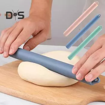 Ролик для лапши из нержавеющей стали, пищевой полезный силиконовый ролик для пельменей и лапши синий