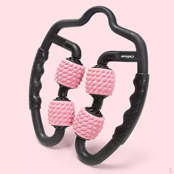 Ролик для массажа тела Портативный ручной Нога Шея розовый