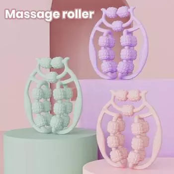 Ролик для мышц фасции с эргономичной ручкой, 15-колесный дизайн, массажный ролик для бедер, икр, рук, массажер для глубоких тканей