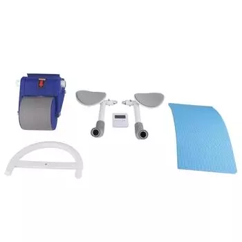 Ролик для пресса с поддержкой локтей, таймером, автоматическим отскоком, силовыми упражнениями для корпуса оранжевый