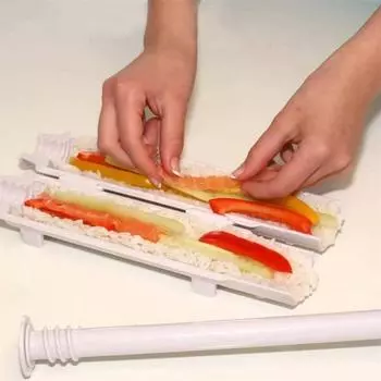 Ролик для приготовления суши, 1 шт., машина для приготовления суши своими руками, быстрая раскатка овощей и мяса, гаджеты, базука, японский ролл, рис, бенто