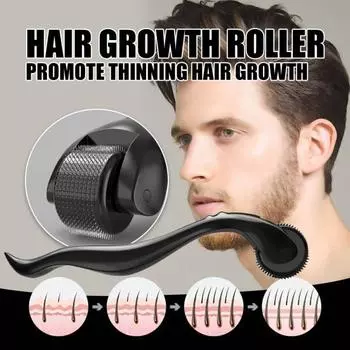 Ролик для роста волос, практичный, прочный, черный, женский, для домашнего использования, набор инструментов для красоты, принадлежности для ванной комнаты