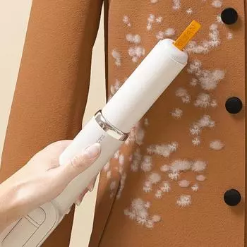 Ролик для удаления катышков из шерсти домашних животных 2-в-1, очиститель для удаления катышков из шерсти домашних животных, подвешиваемые чистящие принадлежности, многоразовые, нажимного типа, эргономичные белый