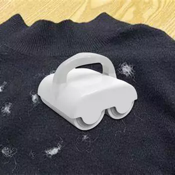 Ролик для удаления катышков с волос, ручной ролик с двойными роликами, липкий для домашних животных белый