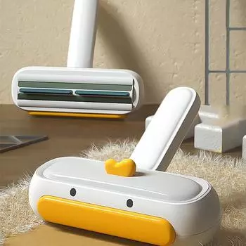Ролик для удаления шерсти домашних животных Удобная чистка для кошек, щетка для чистки шерсти, щетка для чистки мебели, диванов, одежды жёлтый
