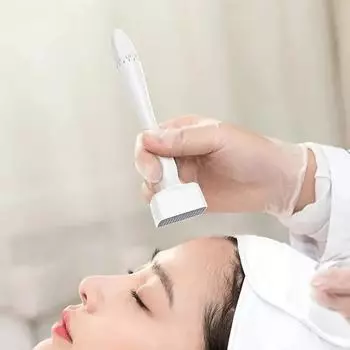 Ролик с микроиглами – профессиональный инструмент из нержавеющей стали для ухода за кожей, роста волос и красоты кожи головы, без запаха, ручное управление, батарейки не требуются