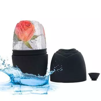 Ролик с розовым льдом для лица и глаз, косметический лед для лица, лифтинг-массажный инструмент для ухода за кожей лица B0O0 Black-1pcs