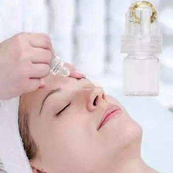 Ролик с титановыми наконечниками и бутылочкой для сыворотки, многоразовая игла для микронидлинга кожи, удаление веснушек 0.25mm Needle