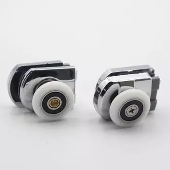 Ролики для дверей в ванную комнату Колеса для раздвижных стеклянных дверей из алюминия Шкив для замены дверей в душевой кабине Аксессуары