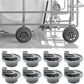 Ролики для посудомоечной машины Сменные ремонтные прочные удобные нижние верхние колеса корзины для посудомоечной машины серый