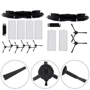 Роликовая щетка черного цвета для удаления грязи, аксессуары для подметальной машины A