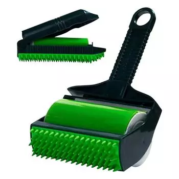 Роликовая щетка для чистки одежды, устройство для удаления и прилипания волос при скручивании одежды One Size чёрный