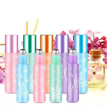 Роликовые флаконы для эфирных масел, 10 мл, шарики из нержавеющей стали