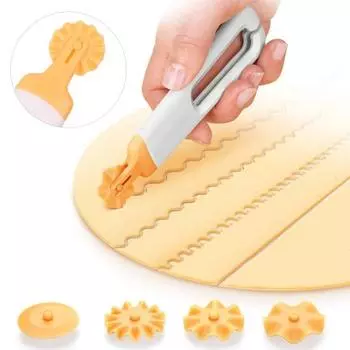 Роликовый докер, инструмент для резки теста, пищевой класс, без бисфенола А, мини-размер, легкий инструмент для резки теста «сделай сам», кухонные аксессуары жёлтый