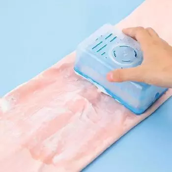 Роликовый дренажный ящик для мыла Hands-Free Foaming Мыльница Многофункциональная Bubble Box Бытовая автоматическая мыльная слива Мыльница синий