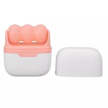 Роликовый лед для лица Снятие усталости Предотвращение морщин Сужение пор Массаж глаз Двойная головка Розовое лицо