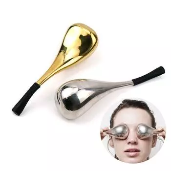 Роликовый массажер для глаз и лица «Глобусы» Роликовый массажер для хоккея на льду Охлаждающий роликовый шариковый массажер для лица 1pc silver