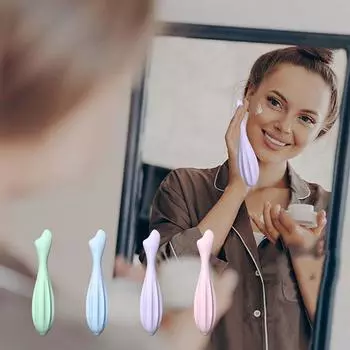 Роликовый массажер для лица, силиконовый инструмент для массажа лица, уход за кожей, уменьшение усталости для женщин, массажер для лица, изгиб лица, подарок фиолетовый