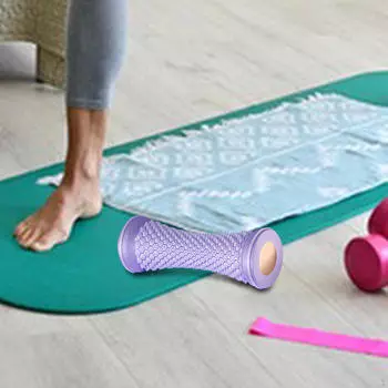 Роликовый массажер для ног, многофункциональный компактный массажер для ног, фасцит, для женщин, на каблуках серый