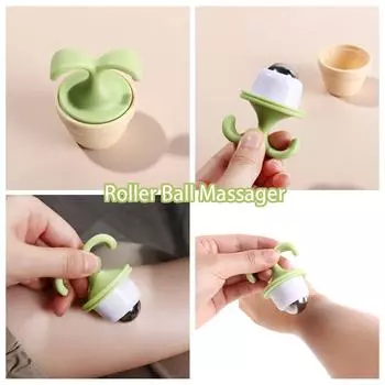 Роликовый массажер для похудения лица, симпатичный дизайн, роликовый массажер для шеи и живота Meridian Relax Random Color