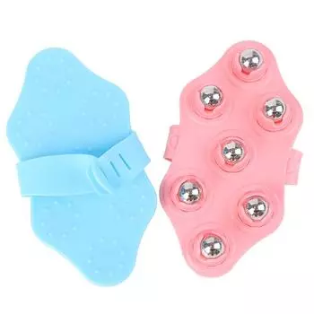 Роликовый массажер для тела, массажер для снятия мышечной боли, массажная щетка для шеи и спины розовый