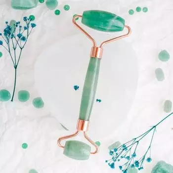 Роликовый массажер с авантюриновым камнем