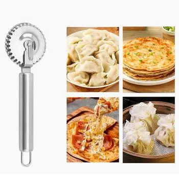 Роликовый нож для тиснения из нержавеющей стали с узором, резак для текстурного кружева, нож для резки кружева, кухонный инструмент для выпечки One Size серебряный