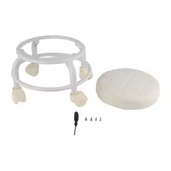 Роликовый пуфик с высокой плотностью пены с эффектом памяти, водонепроницаемые тихие колеса, двухслойная подставка для ног, табурет для коричневый